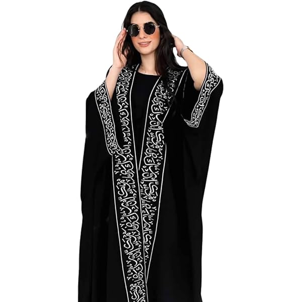 KAFTAN WIDE SATIN KAFTAN WITH LINEN WOVEN RIBBON FOR WOMEN