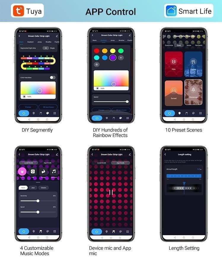 Neon LED Strip, RGBIC Neon WiFi LED Strips with App Control, DIY Color Changing Light, Music Sync, Neon Light Strip for Living Room, Bedroom(3 Meters)