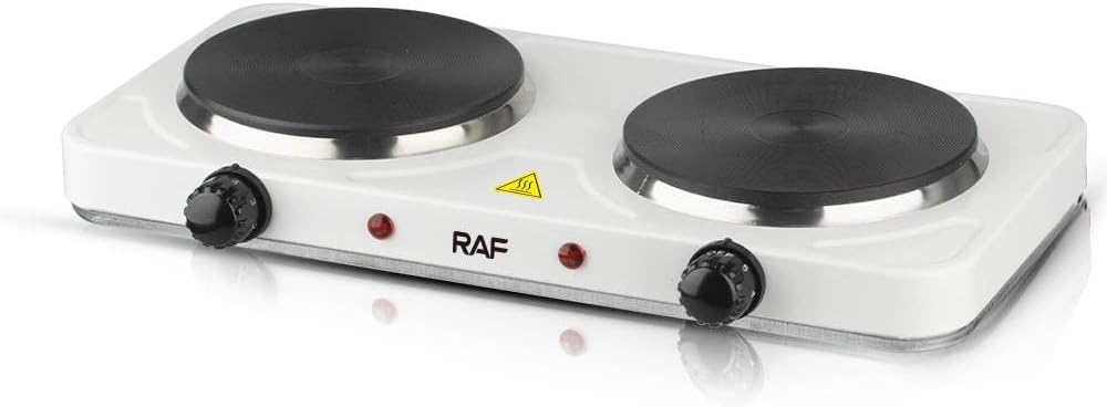 RAF ELECTRİC STOVE || Stainless Steel double Hot Plate || 2000W || Adjustable Temperature Control For five levels