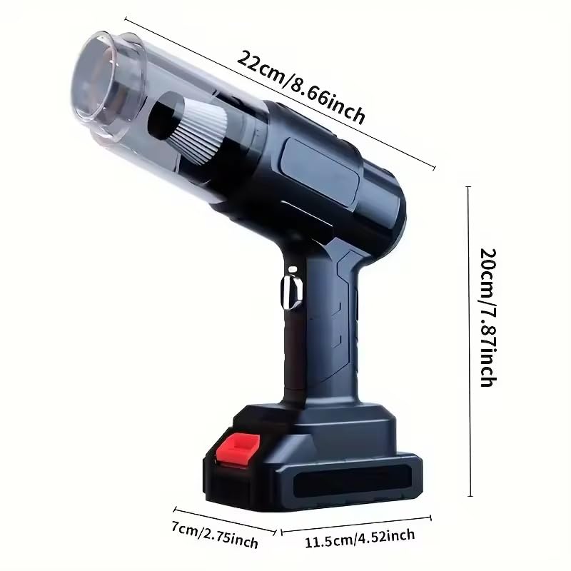 Cordless Handheld Vacuum Cleaner, Multifunction, Rechargeable with Lithium Battery, Black