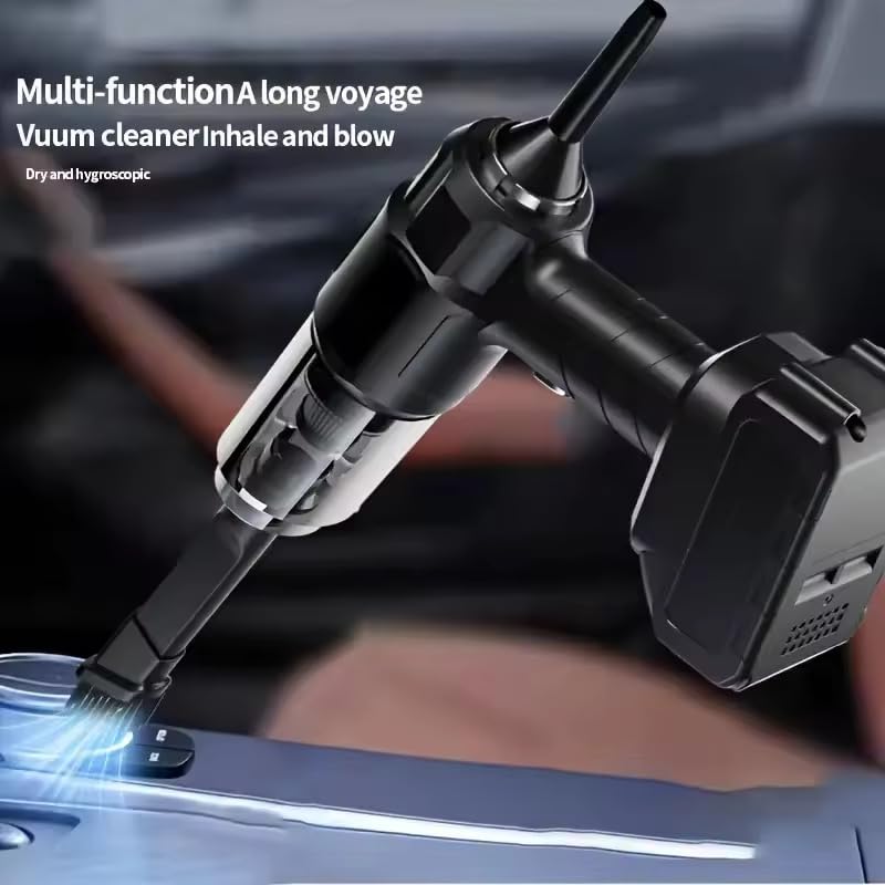 Cordless Handheld Vacuum Cleaner, Multifunction, Rechargeable with Lithium Battery, Black