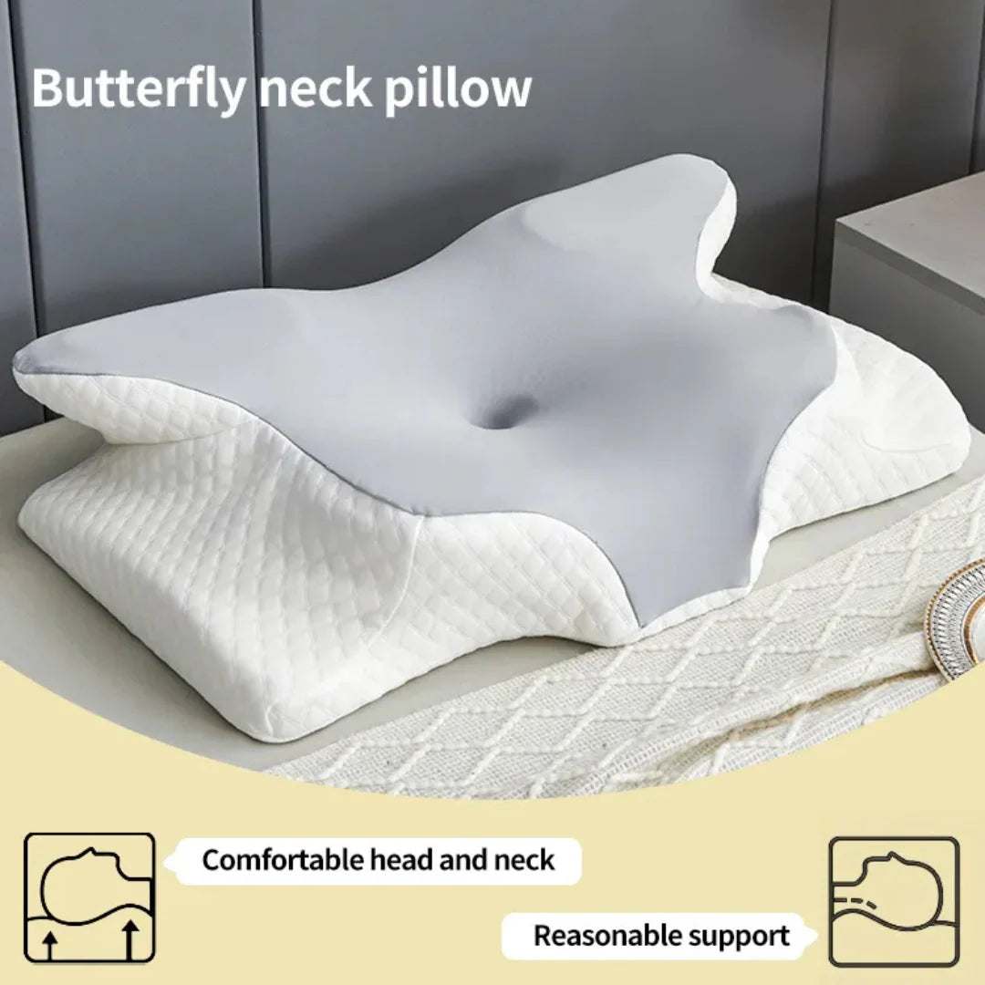 Orthopedic Ergonomic Butterfly Shaped Memory Foam Cervical Pillow for Neck Pain