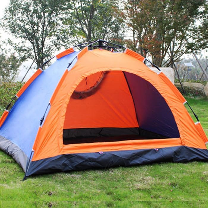 olyester Automatic Pop Up Camping Tent - Hydraulic Dome Tent for Camping, Hiking, Travel, Picnic, Fishing, Beach - Includes Carrybag (3 Person-Automatic Hydraulic Tent), Multicolor