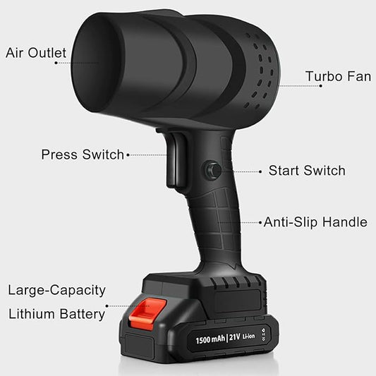 Violent Fan 48V Cordless Air Blower 35000PA Powerful Suction Multipurpose Indoor and Outdoor