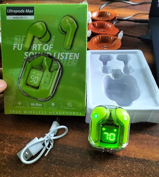 ULTRAPOD MAX WIRELESS EARBUDS WITH LED DISPLAY CASE