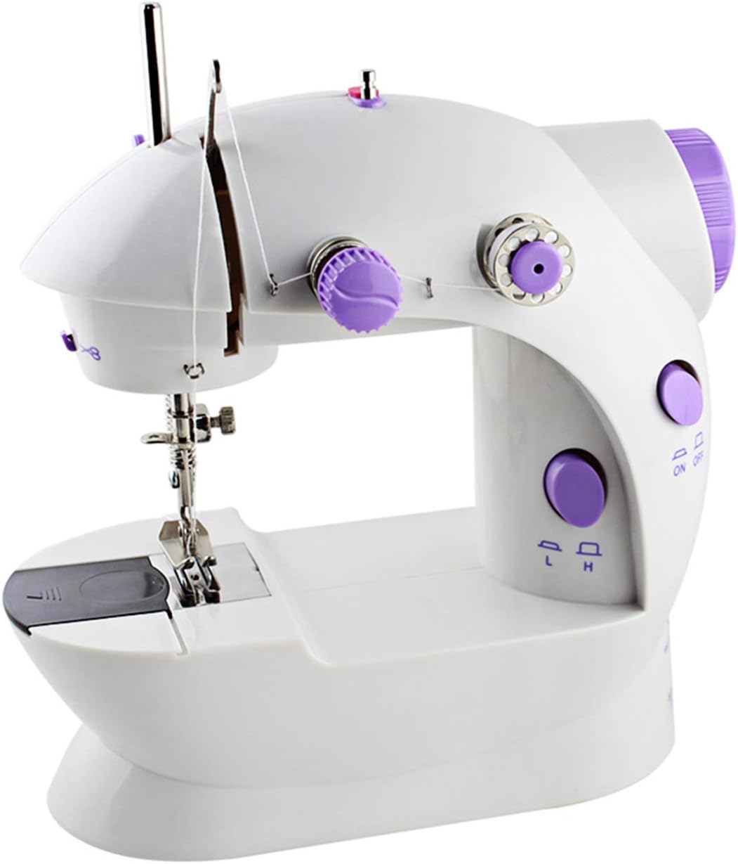 Mini Sewing Machine for Home Tailoring Use | Mini Silai Machine (White & Purple)