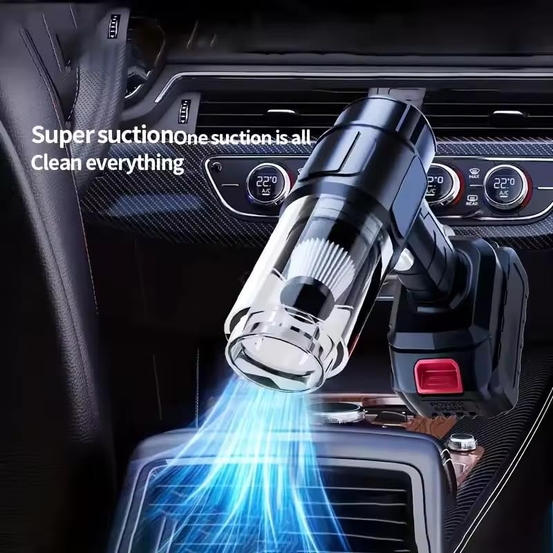 Cordless Handheld Vacuum Cleaner, Multifunction, Rechargeable with Lithium Battery, Black