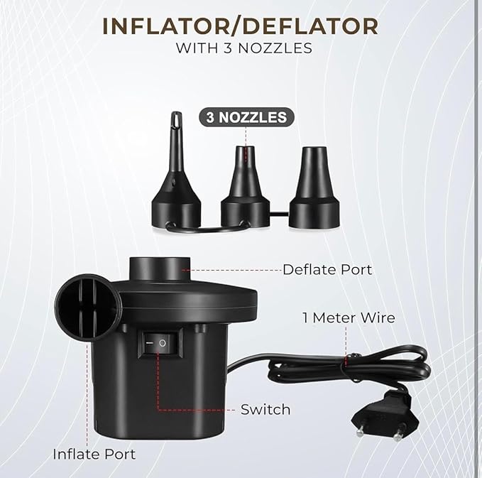 INFLATABLE RECLINER LOUNGE CHAIR WITH FOOTSTOOL