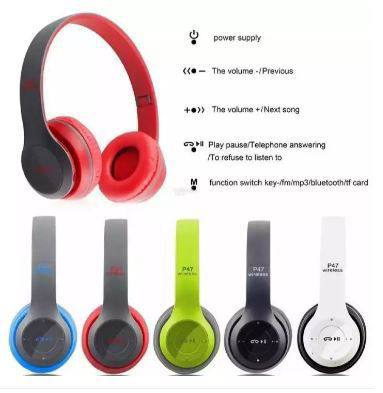 P47 WIRED & WIRELESS SUPER EXTRA BASS BLUETOOTH HEADSET