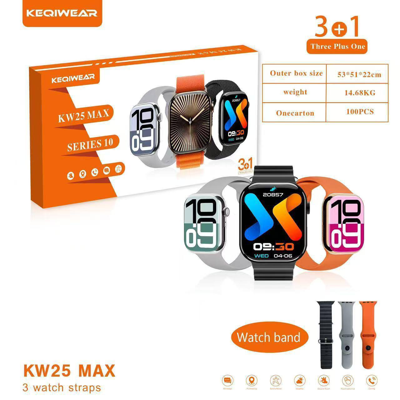 KEQIWEAR KW25 MAX SERIES 10 SMARTWATCH