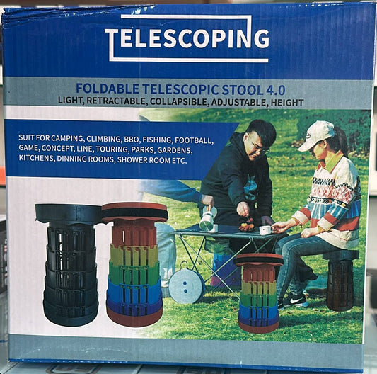Telescopic Stool, Adjustable Height Retractable Stool Folding Portable Collapsible Stool Suitable for Camping, Fishing, and Reliable, Easy to Carry Anywhere