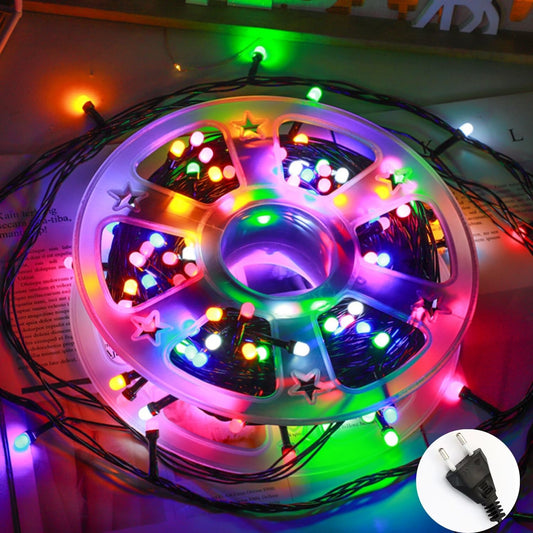 One94Store 50 Meter LED String Lights | 196 Multicolor Pixel LEDs on Reel | Plug-in Copper Wire Fairy Lights for Diwali, Christmas, Wedding, Party & Home Decoration | Pack of 1