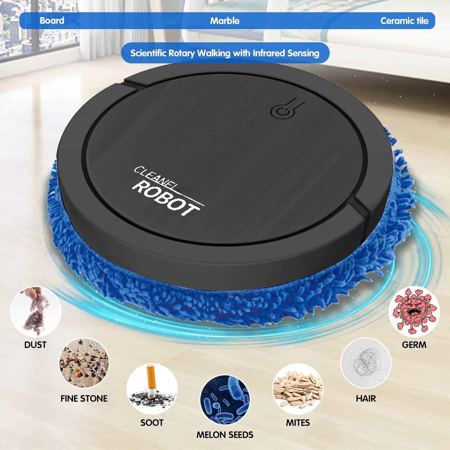 Home Intelligent Silent Mopping Robot Lazy Wet and Dry Mopping Machine Aluminum Polish