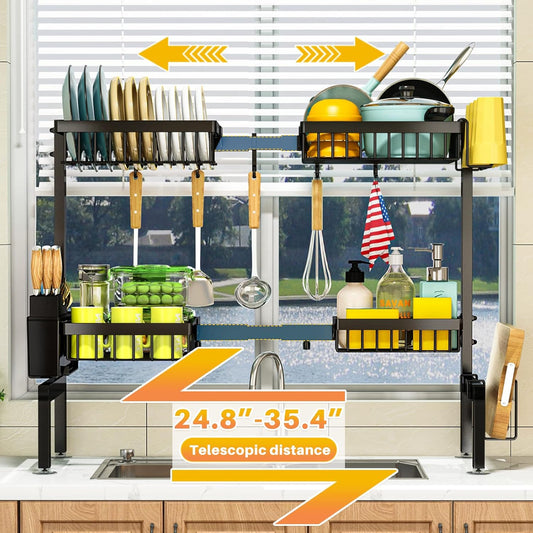 STAINLESS STEEL SINK ROLL DISH DRYING RACK