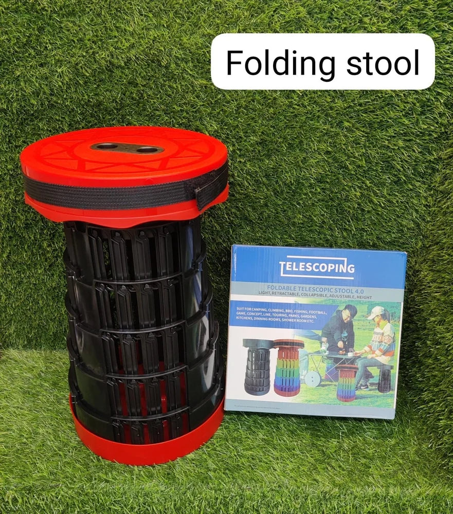 Telescopic Stool, Adjustable Height Retractable Stool Folding Portable Collapsible Stool Suitable for Camping, Fishing, and Reliable, Easy to Carry Anywhere